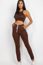 Load image into Gallery viewer, Crop Tank Top &amp; Ruched Pants Set
