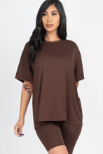 Load image into Gallery viewer, Loose Fit Top &amp; Biker Shorts Set
