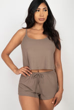 Load image into Gallery viewer, Ribbed Strappy Top &amp; Shorts Set
