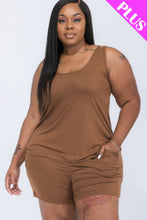 Load image into Gallery viewer, Plus Comfy Tank Top &amp; Shorts Set
