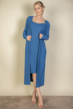 Load image into Gallery viewer, Ribbed Cardigan &amp; Cami Midi Bodycon Dress
