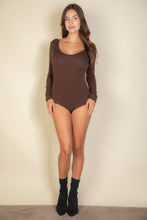Load image into Gallery viewer, Scoop Neck Solid Long Sleeve Bodysuit
