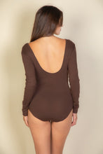 Load image into Gallery viewer, Scoop Neck Solid Long Sleeve Bodysuit
