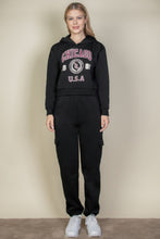 Load image into Gallery viewer, Graphic Drop Shoulder Pull Over Hoodie
