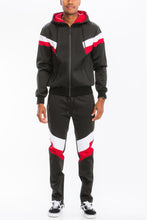 Load image into Gallery viewer, Chevron Stripe Full Zip Track Suit
