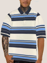 Load image into Gallery viewer, Old School Striped Pique Polo Shirt
