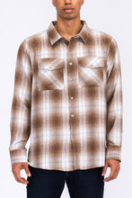 Load image into Gallery viewer, Regular Fit Checker Plaid Flannel Long Sleeve
