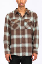 Load image into Gallery viewer, Regular Fit Checker Plaid Flannel Long Sleeve
