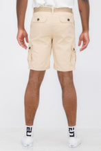 Load image into Gallery viewer, Mens Belted Cargo Shorts With Pockets

