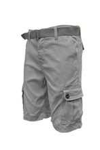 Load image into Gallery viewer, Mens Belted Cargo Shorts With Pockets
