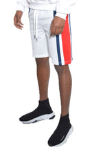 Load image into Gallery viewer, Mens Color Block Stripe Sweat Shorts
