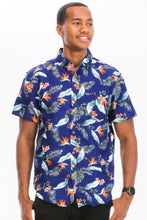 Load image into Gallery viewer, Mens Print Hawaiian Button Down Shirt
