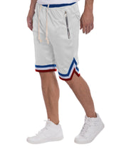 Load image into Gallery viewer, Striped Band Solid Basketball Shorts
