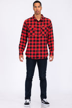 Load image into Gallery viewer, Regular Fit Checker Plaid Flannel Long Sleeve
