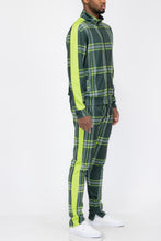 Load image into Gallery viewer, Plaid Checkered Full Zip Track Pants
