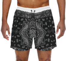 Load image into Gallery viewer, Paisley Bandana Print Swimming Shorts
