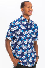 Load image into Gallery viewer, Mens Print Hawaiian Button Down Shirt
