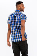 Load image into Gallery viewer, Mens Checkered Button Down Shirt
