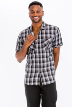 Load image into Gallery viewer, Mens Checkered Button Down Shirt

