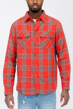 Load image into Gallery viewer, Long Sleeve Flannel Full Plaid Checkered Shirt
