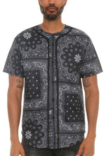 Load image into Gallery viewer, Bandana Print Baseball Jersey

