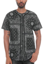 Load image into Gallery viewer, Bandana Print Baseball Jersey
