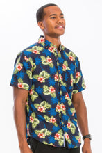 Load image into Gallery viewer, Mens Print Hawaiian Button Down Shirt
