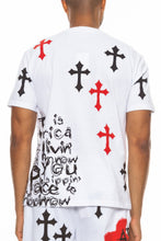 Load image into Gallery viewer, Cotton Print Chome Cross Thirt
