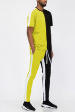Load image into Gallery viewer, Two Tone Color Block Track Pant Jogger
