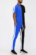 Load image into Gallery viewer, Two Tone Color Block Track Pant Jogger
