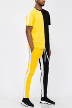 Load image into Gallery viewer, Two Tone Color Block Track Pant Jogger
