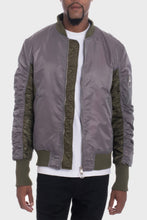 Load image into Gallery viewer, Two Tone Color Block Bomber Jacket
