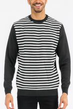 Load image into Gallery viewer, Knitted Round Neck Striped Sweater
