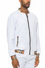 Load image into Gallery viewer, Checkered Plaid Zip Light Track Jacket
