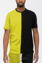 Load image into Gallery viewer, Two Tone Color Block Short Sleeve Tshirt
