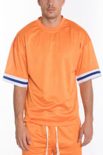 Load image into Gallery viewer, Mesh Sleeve Tape Athletic Tshirt
