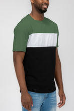 Load image into Gallery viewer, Mens Color Block Short Sleeve Tshirt
