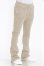 Load image into Gallery viewer, Mens Solid Fleece Flare Stacked Pants
