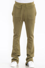Load image into Gallery viewer, Mens Solid Fleece Flare Stacked Pants
