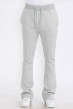 Load image into Gallery viewer, Mens Solid Fleece Flare Stacked Pants
