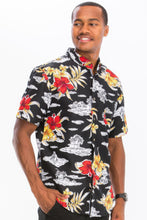Load image into Gallery viewer, Mens Print Hawaiian Button Down Shirt
