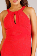 Load image into Gallery viewer, Sexy Holiday Halter Dress With Keyhole Detail
