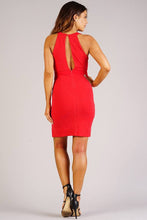 Load image into Gallery viewer, Sexy Holiday Halter Dress With Keyhole Detail
