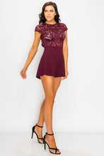 Load image into Gallery viewer, Floral Sheer Lace Combo Romper
