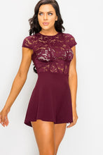 Load image into Gallery viewer, Floral Sheer Lace Combo Romper
