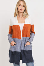 Load image into Gallery viewer, Striped Print Open Front Cardigan

