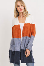 Load image into Gallery viewer, Striped Print Open Front Cardigan
