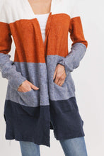 Load image into Gallery viewer, Striped Print Open Front Cardigan
