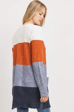 Load image into Gallery viewer, Striped Print Open Front Cardigan
