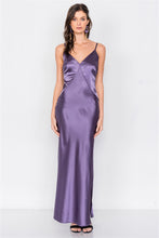 Load image into Gallery viewer, Satin Elegant Double Slit Sleeveless Maxi Dress

